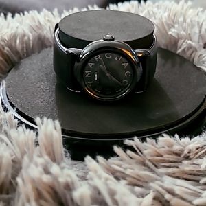 Marc Jacobs Black Leather Band watch